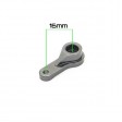 Palonnier de direction court 17mm en alu 25T Gris alu