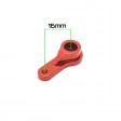 Palonnier de direction court 17mm alu 25T Rouge