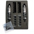 Amortisseurs Alu réglables 105/13mm universel + 3 jeux ressorts H/M/S