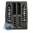 Amortisseurs Alu réglables 105/13mm universel + 3 jeux ressorts H/M/S