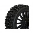 Roues Hobbytech MAXI CROSS collés jante noire (2pcs) 1/8ème