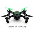Hubsan X4 H107CHD  LED et CAMERA HD 720P Mini Quad Noir-Vert 2.4GHZ Mode 2