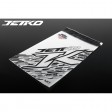 JetKo Roues jantes Revo blanche pneu BLOCK IN Super Soft (2) 1/8e Buggy
