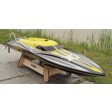 Bateau Joysway ALPHA Deep Vee JAUNE + Radio SUR-COMMANDE