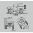 Kyosho Mini-Z 4x4 Mx-01 Land Rover Defender 90 Adventure Orange