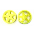 Jantes Losi xx5 avant 5 batons jaune fluo la paire – VINTAGE 1/10ème