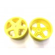 Jantes Losi xx4 avant large 5 batons jaune fluo la paire – VINTAGE 1/10ème