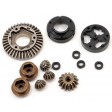 Set de corps de diff et entretoises av/arr - LOSI Mini 8ight 1/14E