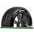 Roues Louise RC - B-PIRATE - Buggy 1/8e Montés - jantes noires - Super Soft - Hexagone 17mm