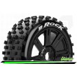 Roues Louise RC - B-ROCK - Buggy 1/8e - Montés - Soft - Jantes Noires - Hexagone 17mm