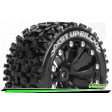 Roues Louise RC ST-Uphill Jantes 2.8’’ Noires Hexa 14mm 1/10e Arrma