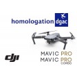 Homologation DGAC S1+S2+S3 DJI MAVIC PRO/PLATINUM
