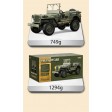 Military Car Jeep Willys RC avec éclairage 1:10e Prête à rouler