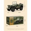 Military Car Jeep Willys RC avec éclairage 1:10e Prête à rouler