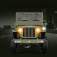 Military Car Jeep Willys RC avec éclairage 1:10e Prête à rouler