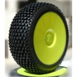 Roues montées ProCircuit,pneus ROAD RUNNER Purple/SUPER SOFT sur jantes Jaune (4pcs) - Buggy 1/8