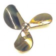 Hélice tripale laiton gauche 45mm M4 RIVABO