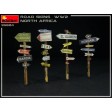 1/35e MiniArt Panneaux de signalisation routière WWII Afrique du nord