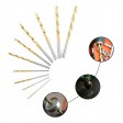 Set de 10 forêts HSS titanium de précision 1 à 3.0 mm 