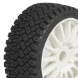 Roues Hobbytech WRC Rallycross sur jante blanche 1/8 (2pcs) 1/8ème