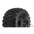 1/8e 2 Pneus Proline Badlands MX38 3.8 + Jantes Raid