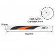 Pales principales RJX RAZOR orange 600 CF FBL