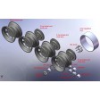 Jantes RC4wd OEM Steel 1.9 Stock Beadlock (2 paires) -1/10 Crawlers