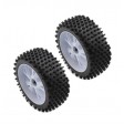 Roues RCsystem arrière 1/10 avec jantes blanches RC701GR/RC701G