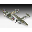1/72e Revell Model Set Combat Set Bf109G-10 + Spitfire Mk.V