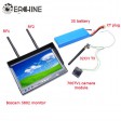 Eachine combo caméra 700TVL 1/3 CMOS 110° + Emetteur 5.8ghz 32CH 200mv