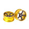 Jante alu CNC Camaro 2011 or et gris 2pcs 1/10
