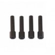 Supports de carrosserie aluminium filetés noir 4pcs AX10