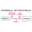 Adaptateur batterie JST-PH 2.0 vers IC3