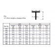 761-Evergreen 4 Profilés en "T" 0,88x0,88x355mm