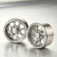 Jantes TFL 1.9" CNC 8 trous Silver 2pcs 1/10 Crawler