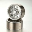 Jantes TFL 1.9" CNC 8 trous Silver 2pcs 1/10 Crawler