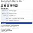 BATEAU DESPERADO JR BLEU OBL SUPER COMBO (RADIO 2.4+MOTEUR+VARIO)