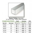 252-Evergreen 3 Tubes carrés 3,17x3,17x355mm