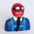 Buste de pilote jet 77mm bleu/rouge