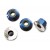 ECROUS NYLSTOP ALU EPAULES 4MM (4) BLEU