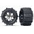 Roues TRAXXAS pneus pelles + jantes chrome noir style beadlock hex 12mm (2)– Stampede
