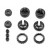 Bouchons d'amortisseurs + molettes + coupelles + billes de rotule (2pcs) – 1/16 TRAXXAS
