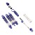 Jeu d'amortisseurs ALU bleu (4pièce(s): - MICRO T,B,DT,RAM