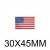 Drapeau Pavillon USA 30x45mm (tissus)