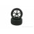 Roues noires montées collées BLACKBULL Truggy