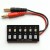 Plaquette adaptatrice de charge Lipo Beez2b bananes 4mm vers Lipo 1S 12 ports : 6x MCX & 6x MCPX