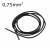 Câble silicone 18AWG 0,75mm² – noir 1 Mètre