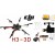 ∆ DJI F550 e305 - NAZA-M V2+H3-3D+Train+Radio DT7+LiPo 4S+Chargeur