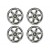 Jantes Fastrax Heavy Weight 1.9" Beadlock 6 bâtons 4pcs 1/10 Crawler