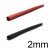 Gaine thermorétractable 2mm livré 50cm noir et 50cm rouge